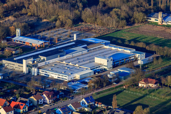 Webasto Mechatronics in the district Schaidt in Wörth am Rhein in the state Rhineland-Palatinate, Germany from the drone perspective