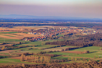 City view from the southeast in Kandel in the state Rhineland-Palatinate, Germany