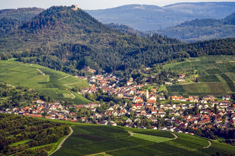 Aerial view of Vormberg in Sinzheim in the state Baden-Wuerttemberg, Germany