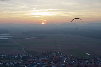 Bird's eye view of District Hayna in Herxheim bei Landau in the state Rhineland-Palatinate, Germany