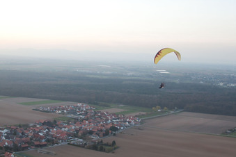 District Hayna in Herxheim bei Landau in the state Rhineland-Palatinate, Germany viewn from the air