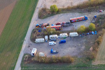 Parking lot on Offenbacher Straße in Herxheim bei Landau in the state Rhineland-Palatinate, Germany