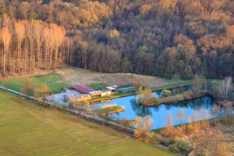 Werloch fish pond of the ASV Herxheim in Herxheim bei Landau in the state Rhineland-Palatinate, Germany
