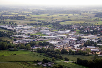 Industrial estate and company settlement East in the district Vimbuch in Buehl in the state Baden-Wurttemberg