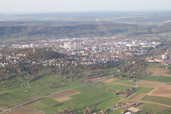 Leonberg in the state Baden-Wuerttemberg, Germany from above