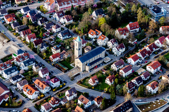 Church building catholic Church St. Johannes in Leonberg in the state Baden-Wurttemberg, Germany