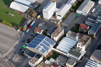 Bird's eye view of METDRA Metal and Wire Goods Factory GmbH, Dieselstr in the district Eltingen in Leonberg in the state Baden-Wuerttemberg, Germany