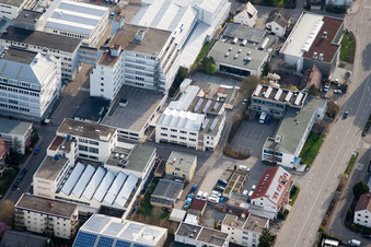 Bird's eye view of Jilg Company, Dieselstr in the district Eltingen in Leonberg in the state Baden-Wuerttemberg, Germany