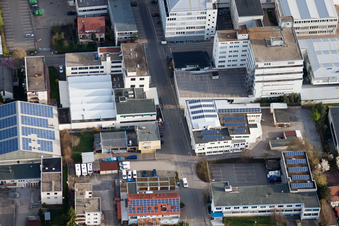 Drone recording of Jilg Company, Dieselstr in the district Eltingen in Leonberg in the state Baden-Wuerttemberg, Germany