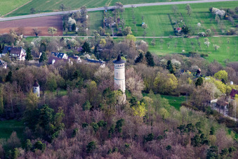 Oblique view of Structure of the observation tower Engelbergturm in Leonberg in the state Baden-Wurttemberg, Germany