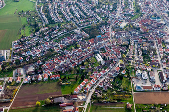 Town View of the streets and houses of the residential areas in Weilimdorf in the state Baden-Wurttemberg, Germany