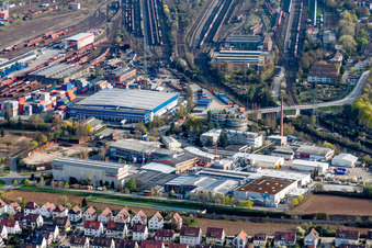 Marshalling yard and freight station of the Deutsche Bahn in Kornwestheim in the state Baden-Wurttemberg, Germany
