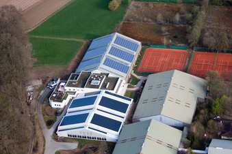 Aerial photograpy of Württemberg Tennis Association, Emerholzweg in the district Stammheim in Stuttgart in the state Baden-Wuerttemberg, Germany
