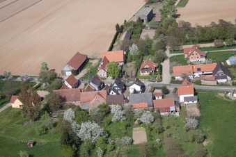 Seebach in the state Bas-Rhin, France seen from above