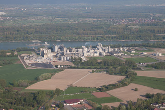 Oblique view of Beinheim in the state Bas-Rhin, France