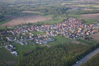 Oblique view of Leutenheim in the state Bas-Rhin, France