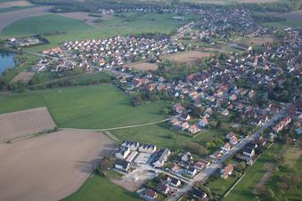 Bird's eye view of Rountzenheim in the state Bas-Rhin, France