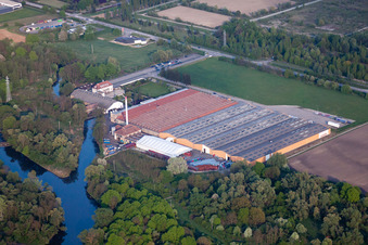 Rohrwiller in the state Bas-Rhin, France from above