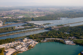 Sluice in Gambsheim in the state Bas-Rhin, France