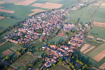 District Drusweiler in Kapellen-Drusweiler in the state Rhineland-Palatinate, Germany viewn from the air