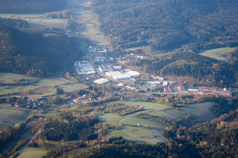 Dahn in the state Rhineland-Palatinate, Germany out of the air