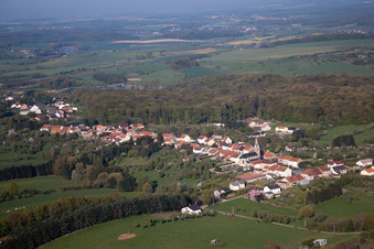 Aerial view of Ernestviller in the state Moselle, France