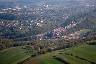 Aerial view of Hombourg-Haut in the state Moselle, France