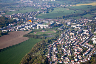 Aerial photograpy of Saint-Avold in the state Moselle, France