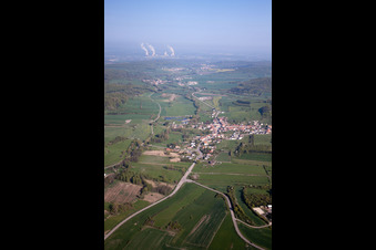 Aerial view of Buding in the state Moselle, France