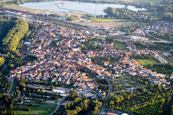 Old Wörth from the north in Wörth am Rhein in the state Rhineland-Palatinate, Germany