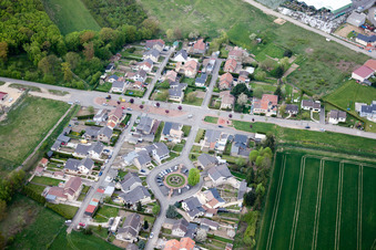 Aerial photograpy of Hettange-Grande in the state Moselle, France