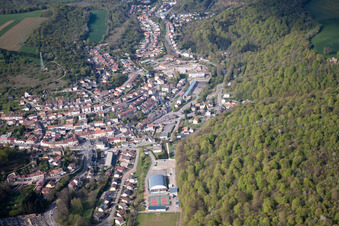 Aerial photograpy of Ottange in the state Moselle, France