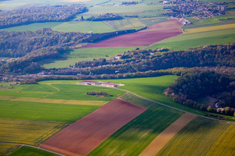 Aerial view of Cutry in the state Meurthe et Moselle, France