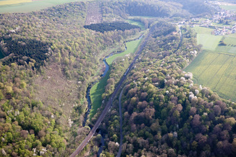 Aerial view of Cons-la-Grandville in the state Meurthe et Moselle, France