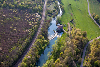 Watermill on the Chiers in Villette in the state Meurthe et Moselle, France