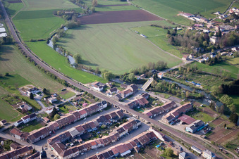 Aerial view of Charency-Vezin in the state Meurthe et Moselle, France