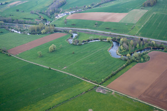 Aerial photograpy of Villy in the state Ardennes, France