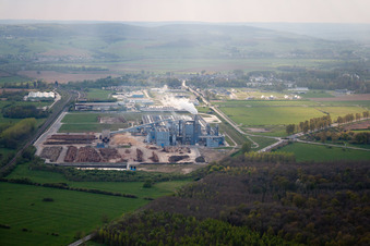 Brévilly in the state Ardennes, France from above