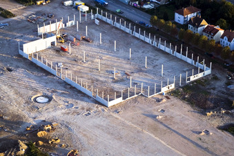 Maximiliancenter retail park in Wörth-Maximiliansau, Globus construction site in the district Maximiliansau in Wörth am Rhein in the state Rhineland-Palatinate, Germany