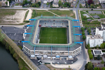 Sports facility grounds of the Arena stadium Stade Louis Dugauguez Boulevard de Lattre de Tassigny in Sedan in Alsace-Champagne-Ardenne-Lorraine, France