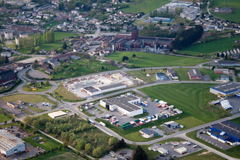 Aerial view of Vrigne-aux-Bois in the state Ardennes, France