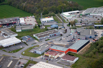 Aerial photograpy of La Francheville in the state Ardennes, France