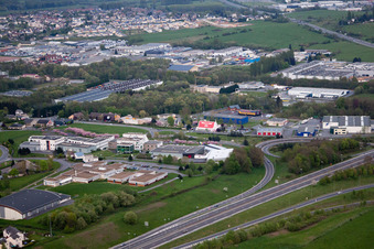Oblique view of La Francheville in the state Ardennes, France