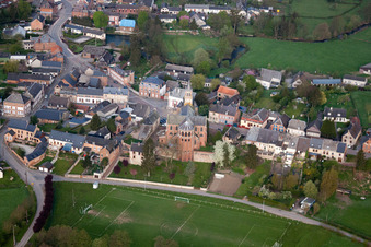 Oblique view of Origny-en-Thiérache in the state Aisne, France