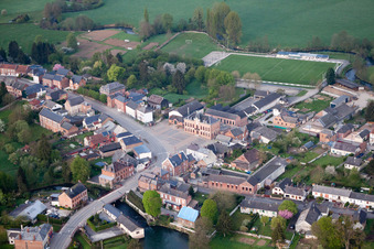 Origny-en-Thiérache in the state Aisne, France out of the air