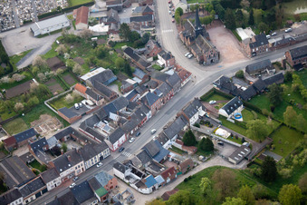 Étréaupont in the state Aisne, France from above