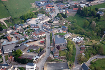 Aerial photograpy of Lesquielles-Saint-Germain in the state Aisne, France