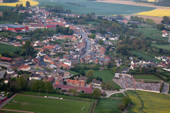 Aerial view of Seboncourt in the state Aisne, France