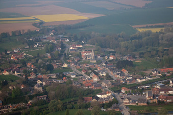 Aerial photograpy of Vendhuile in the state Aisne, France