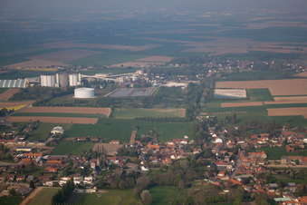 Aerial view of Boiry-Sainte-Rictrude in the state Pas de Calais, France